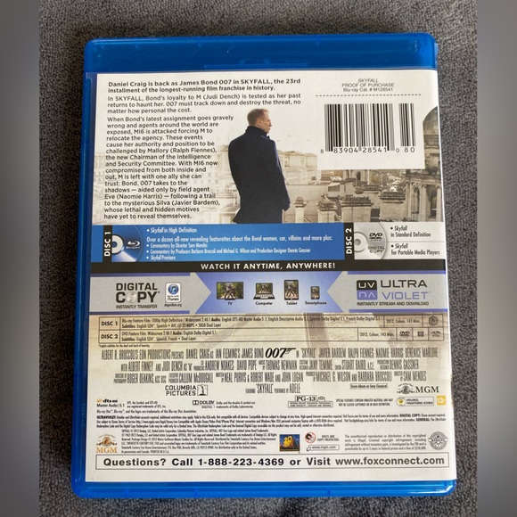 Skyfall Blu-Ray/DVD Combo Set - Picture 2 of 3